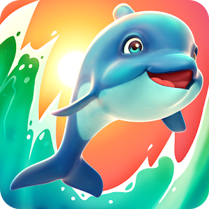 Dolphy Dash Adventure in Water World Logo