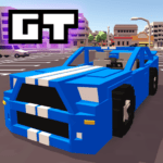 blocky car racer logo