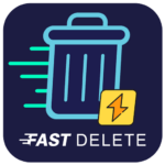 fast delete android logo