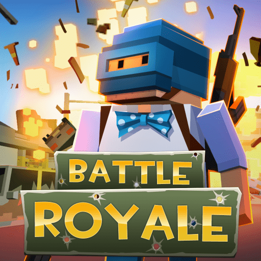grand battle royale pixel war logo