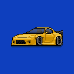 pixel car racer logo