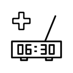 radio alarm clock android logo
